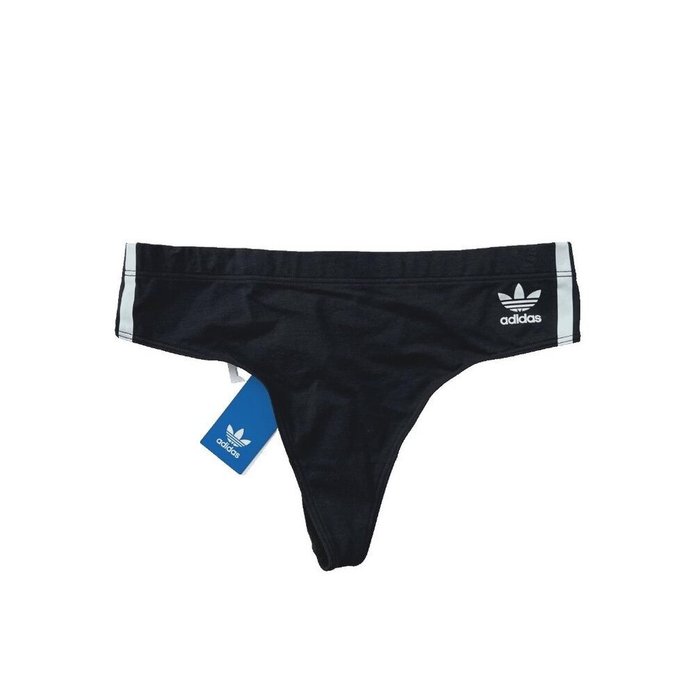 Adidas GB1104 Comfort Flex Cotton Underwear Thong Black ( S )